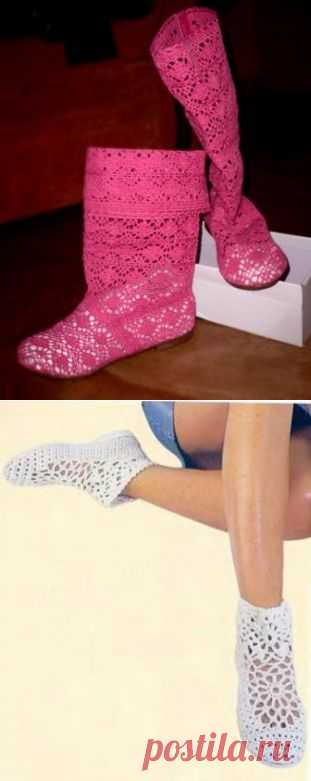 Несколько советов тем, кто решил связать обувь на лето. Как связать сапоги