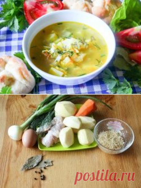 Куриный суп с яйцом и вермишелью