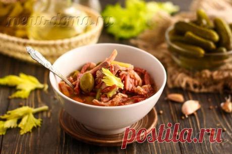 Солянка мясная сборная, классическая: рецепт с фото