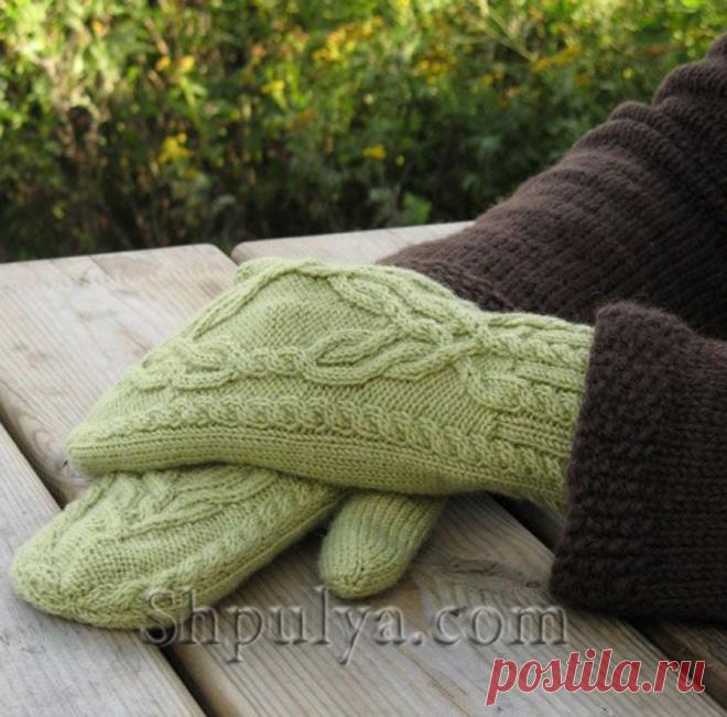 www.SHPULYA.com - Варежки спицами 