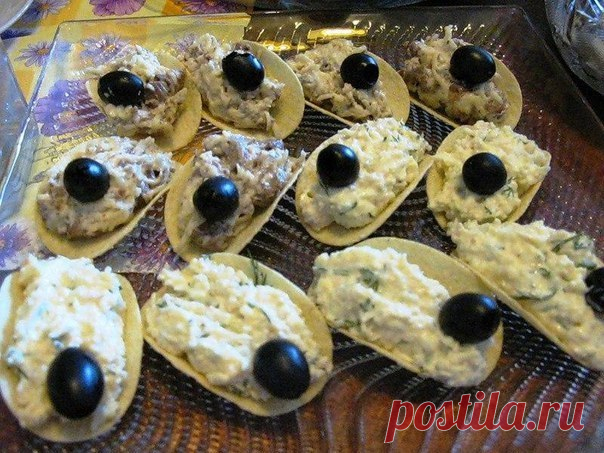 Закуска на чипсах: 7 вариантов начинки | Вкусные рецепты