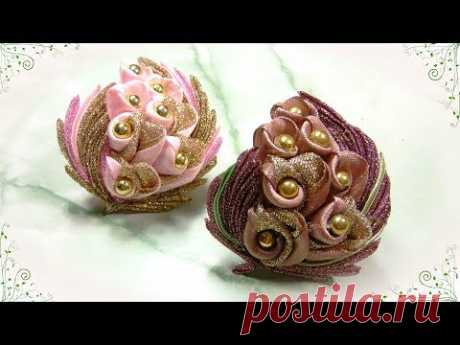 Брошь канзаши / diy brooch