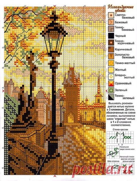 Осенняя пора: 45 простых схем для вышивки