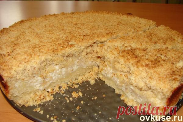 Пирог с творогом и яблоками - Простые рецепты Овкусе.ру