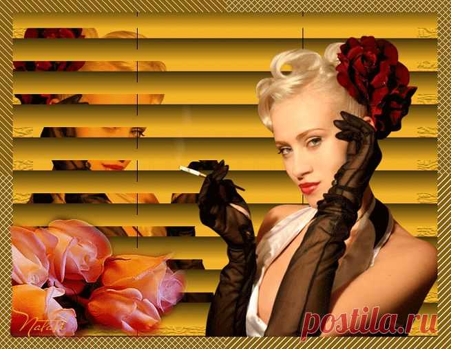 Блондинка с сигаретой - Гламурные картинки девушки