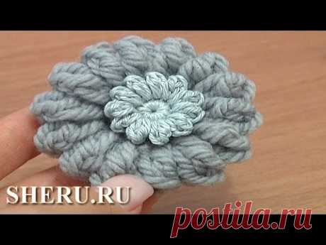How To Crochet Button Урок 1 Как связать крючком пуговицу, полный урок