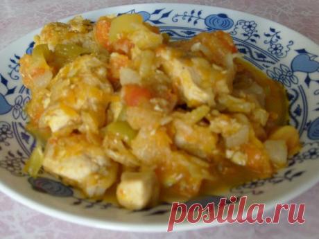 Куриная грудка с овощами - ХОТДОГУ.net - каталог кулинарных рецептов.супы, вторые блюда, салаты, закуски, десерты, коктейли, торты и выпечка.