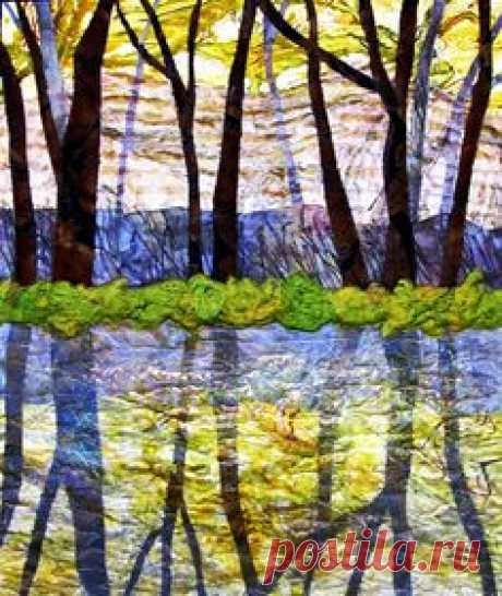 easy landscape art quilt pattern | Quilts, Quilts, Quilts