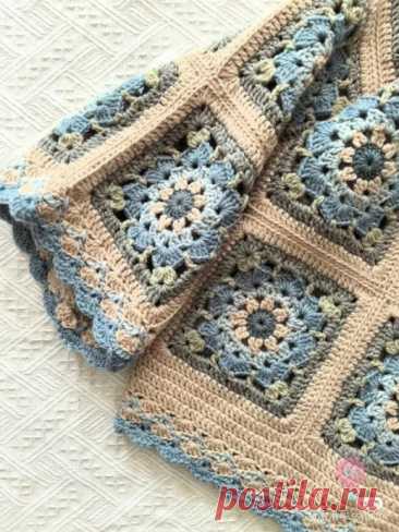 Вяжем джемпер из мотивов: просто и красиво!