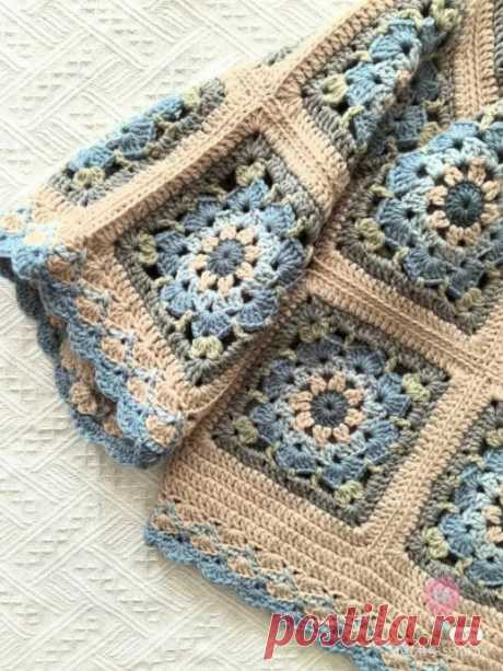 Вяжем джемпер из мотивов: просто и красиво!