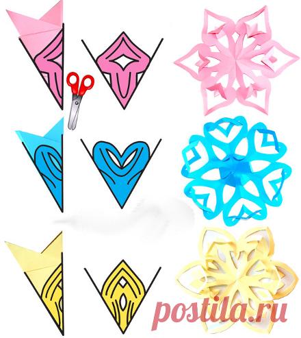 Как сделать объёмную снежинку из бумаги? - Полезная информация для всех