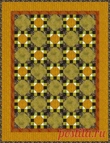 Отличный вариант одеяла из тканей с крупным рисунком
источник:https://quilting.about.com/od/quiltpatternsprojects/ss..
