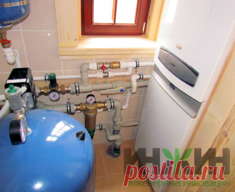Монтаж расширительного бака и котла в котельной, фото 091