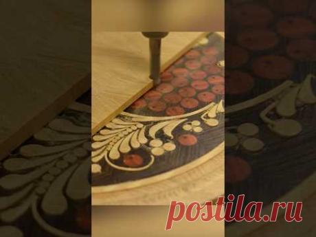 Ее всегда рисовали, а мы сделали инкрустацию в дереве - Хохлома