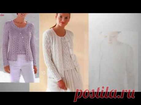 Лёгкие женские жакеты вязаные спицами со схемами. Knitting  Knitted  Diy