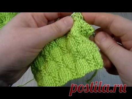 Узор Новогодние гирлянды. МК и схема вязания спицами.