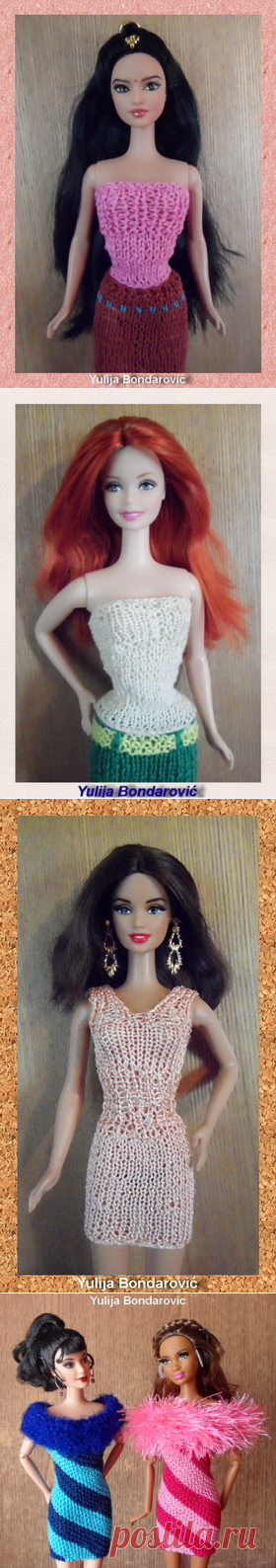 Sticka till Barbie - вяжем спицами - Kimberly Club. Одежда для кукол.