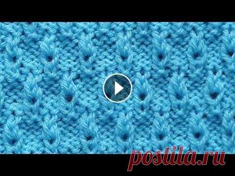 Ажурный узор спицами "Капельки ". Замечательный узор для свитера, кофточки, жилета, кардигана . Красивый ажурный узор спицами для женских, подростковых и детских изделий....