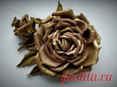 Роза из натуральной кожи. Часть 3. Rose made of genuine leather. Part 3