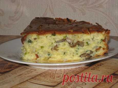 Пирог заливной с капустой и грибами - рецепт с фото - пирог заливной с капустой и грибами - как готовить: ингредиенты, состав, время приготовления - Леди@Mail.Ru