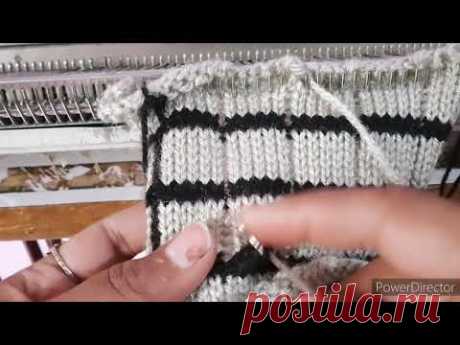 Two color Knitting pattern in knitting machine #31(निटिंग मशीन में  दो कलर का निटिंग डिजाइन #31)
