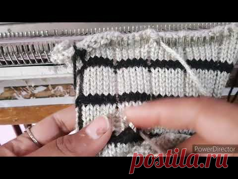 Two color Knitting pattern in knitting machine #31(निटिंग मशीन में  दो कलर का निटिंग डिजाइन #31)