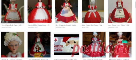 Mrs Claus doll cake - Google Търсене