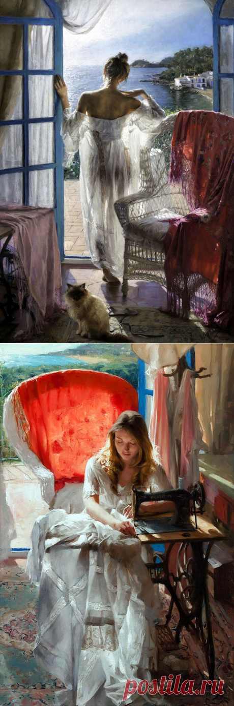 Ты мне подарена судьбой... Художник Vicente Romero Redondo.