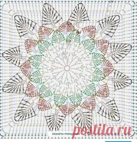 Объёмная салфетка крючком