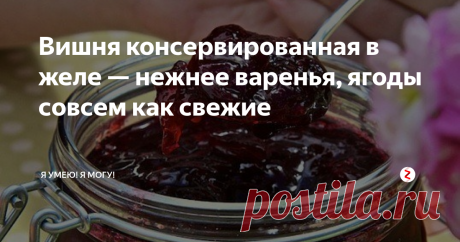 Вишня консервированная в желе — нежнее варенья, ягоды совсем как свежие Вкусная консервированная вишня в желе. Рекомендую попробовать, нежнее варенья, ягоды на вкус как свежие. Самый лучший вишневый дерет к чаю.
Для этой заготовки, впрочем как и для других, нужно использовать только свежие ягоды. Лучше, конечно если у Вас есть собственный сад, Вы сможете взять только сорванные вишни.