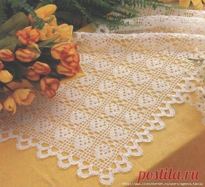 Салфетка мотивами и каймой.