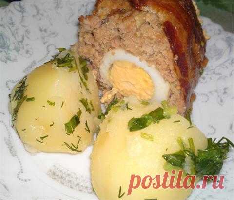Мясной рулет с беконом и яйцом БОЖЕСТВЕННЫЙ | 4vkusa.ru