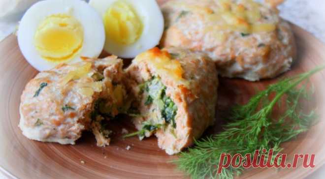 Гарантированно вкусно и полезно!!! Запеченные котлеты из рыбы с начинкой — Вкусные рецепты