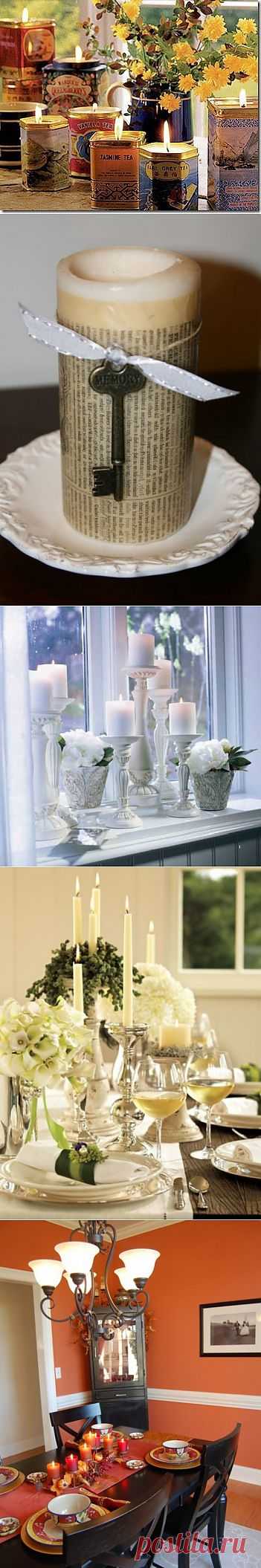 (+1) тема - Тепло и уют: свечи в интерьере | Интерьер и Дизайн