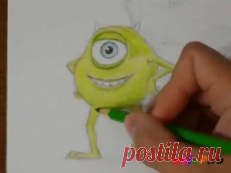 Как нарисовать Майка и Салли из м/ф "Корпорация Монстров"