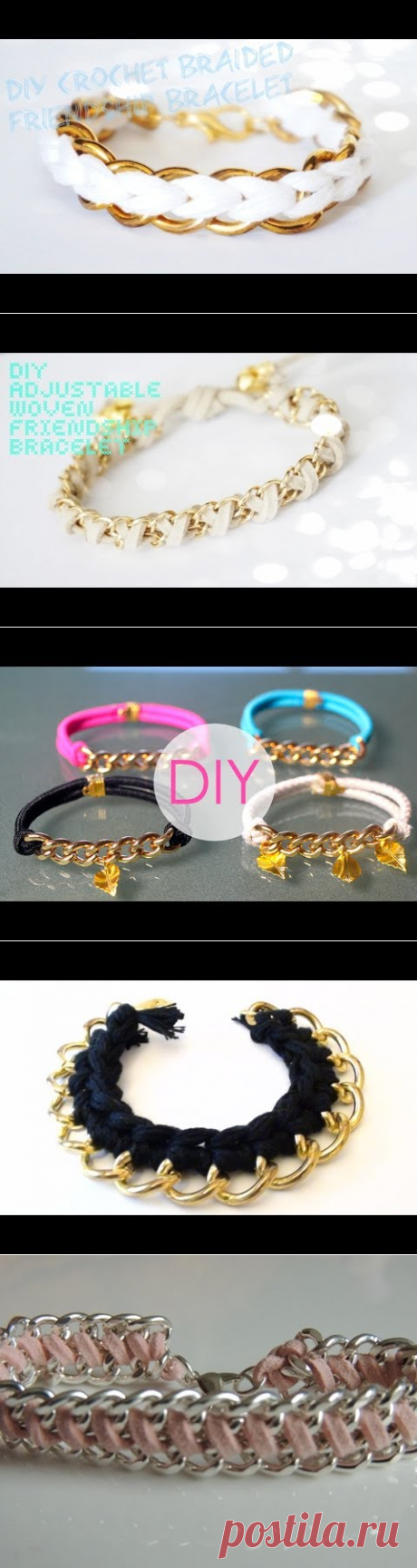 How to: DIY Crochet Braided Chain Bracelet - YouTube