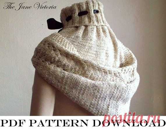 Hooded Cowl Knitting PATTERN Alasse Miriel PDF от TheJaneVictoria