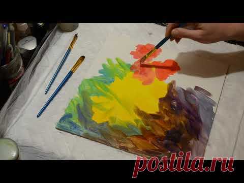 ЭФФЕКТ ВИНТАЖ/ Пишем и состариваем абстрактную картину с маслом/ MODERN ART