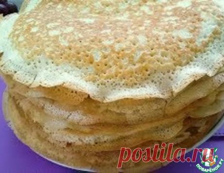 Русские дрожжевые блины – кулинарный рецепт