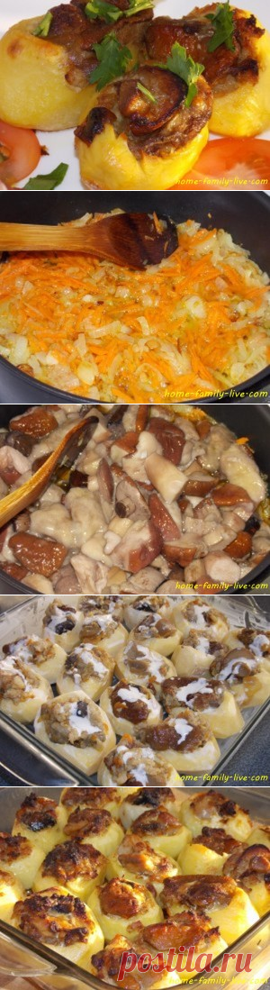 Фаршированный картофель/Сайт с пошаговыми рецептами с фото для тех кто любит готовить