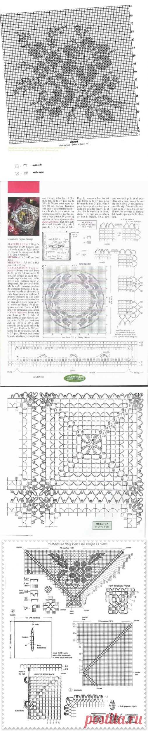 Схемы узоров крючком - рукодельная красота в доме