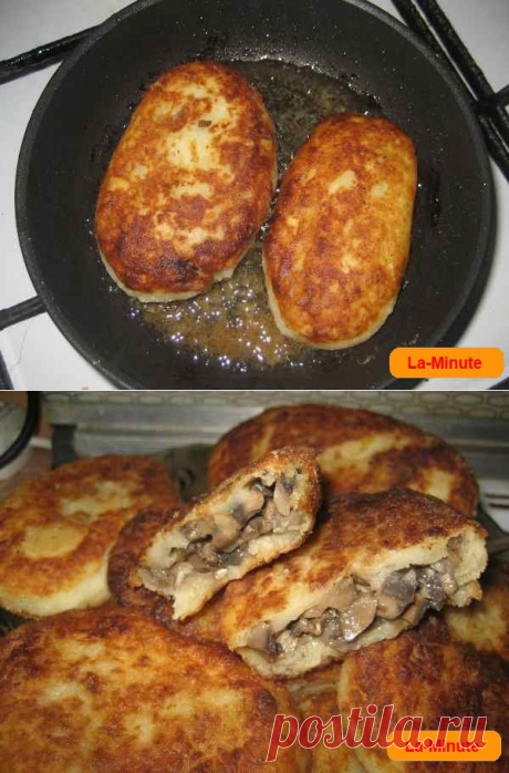 Рецепт Зразы из картофеля с грибами - пошаговый рецепт приготовления с фотографиями | Вторые блюда | La-Minute - кулинарные рецепты