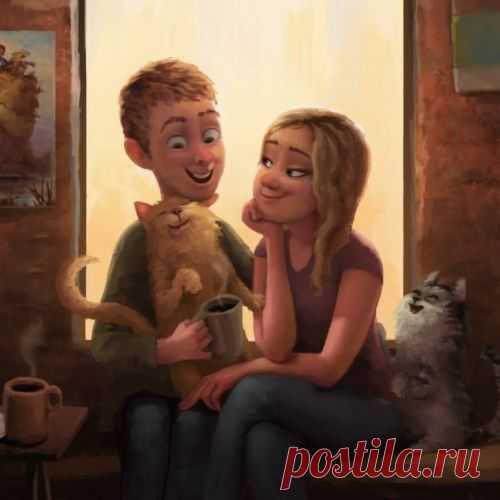 15 иллюстраций, которые расскажут все о любви и романтике