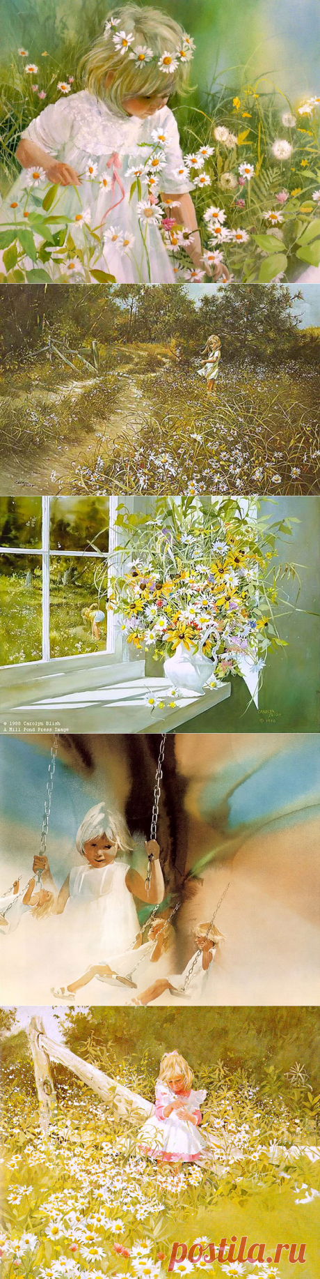 (+2) Мир детства. Художник Carolyn Blish. Акварель