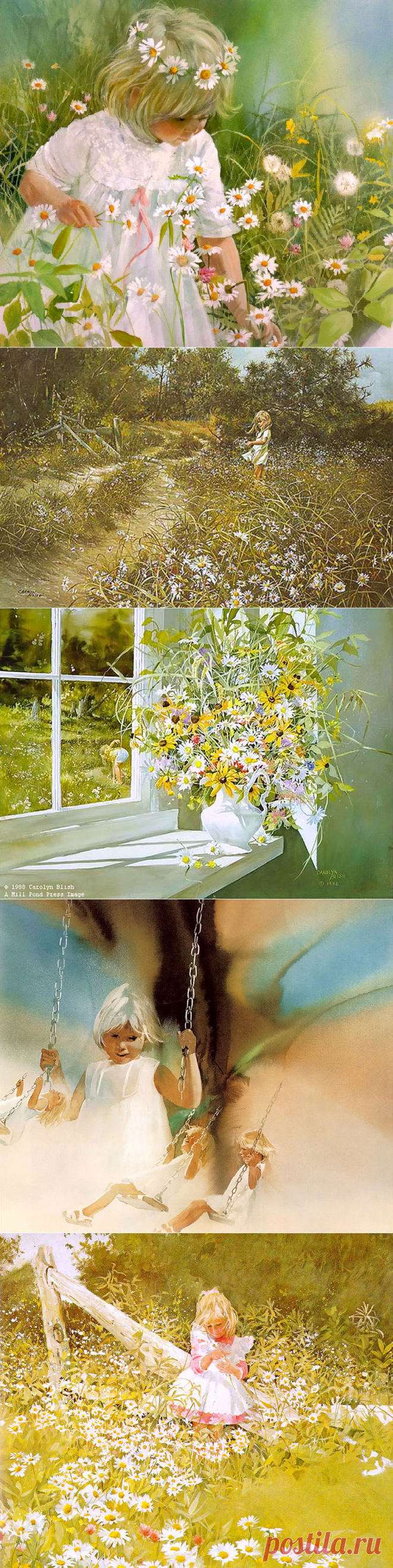 (+2) Мир детства. Художник Carolyn Blish. Акварель