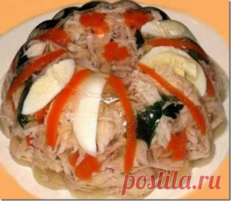 Вкусно и красиво: Заливное из курицы