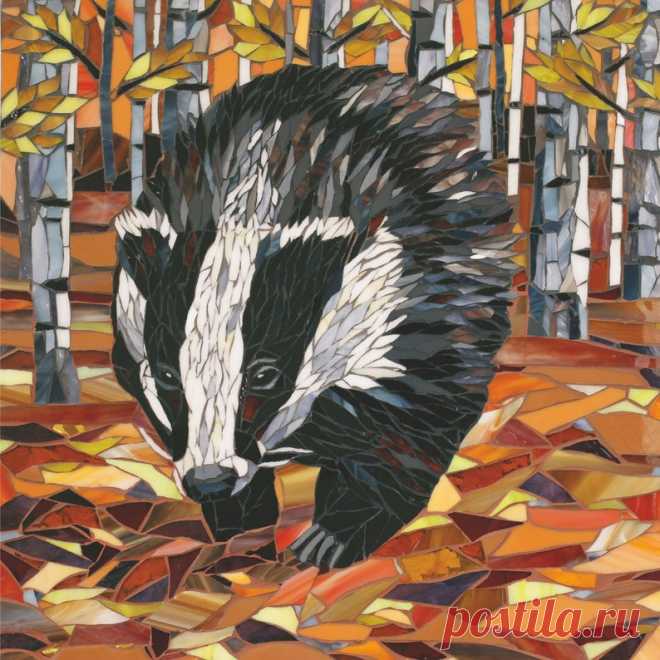 Set of 4 'Bad Boys' Cards from Mosaic Art Fox Card | Etsy