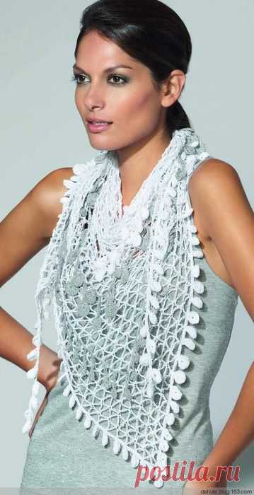 АЖУРНАЯ ШАЛЬ ИЗ ЖУРНАЛА "KATIA" №70.