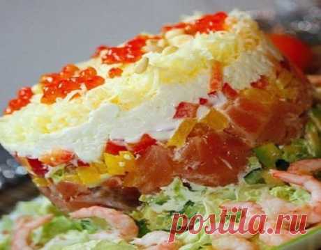 Шустрый повар.: Торт-салат Рыбонька