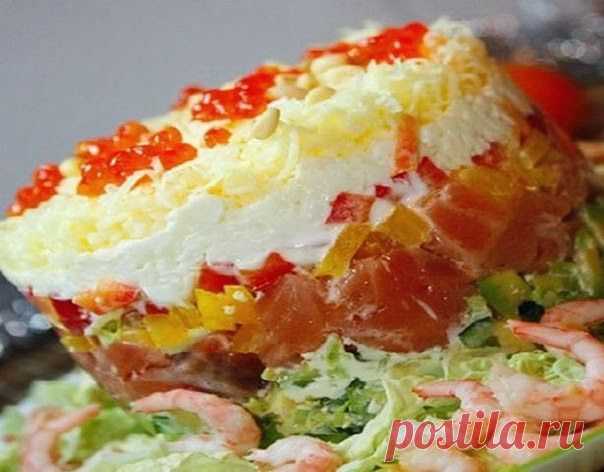 Шустрый повар.: Торт-салат Рыбонька